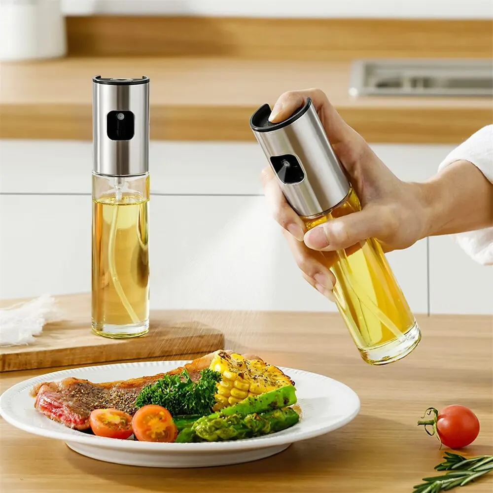 Oil Mister Spray Bottle - Glass Oil Sprayer for Cooking Olive