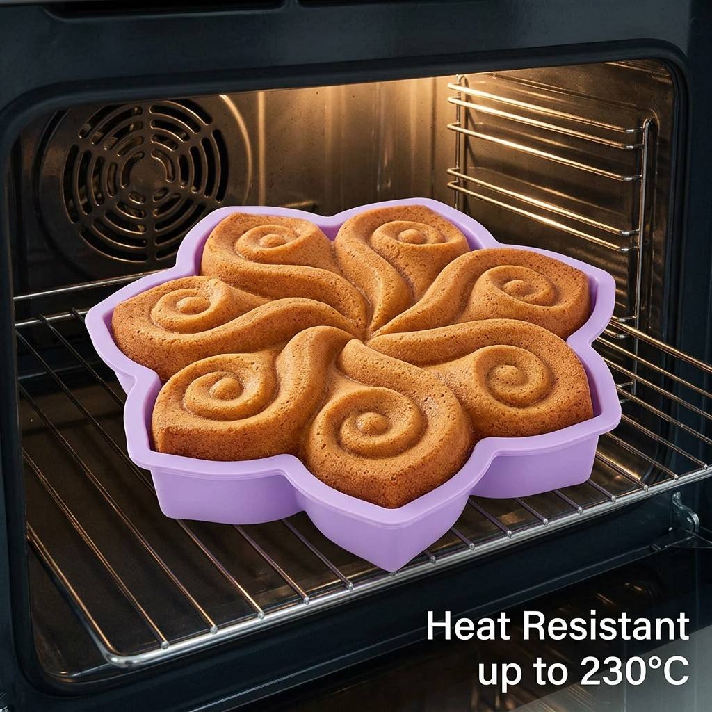 Large Flower Silicone Cake Mol - Kitchen Gadgets Ninja review and price