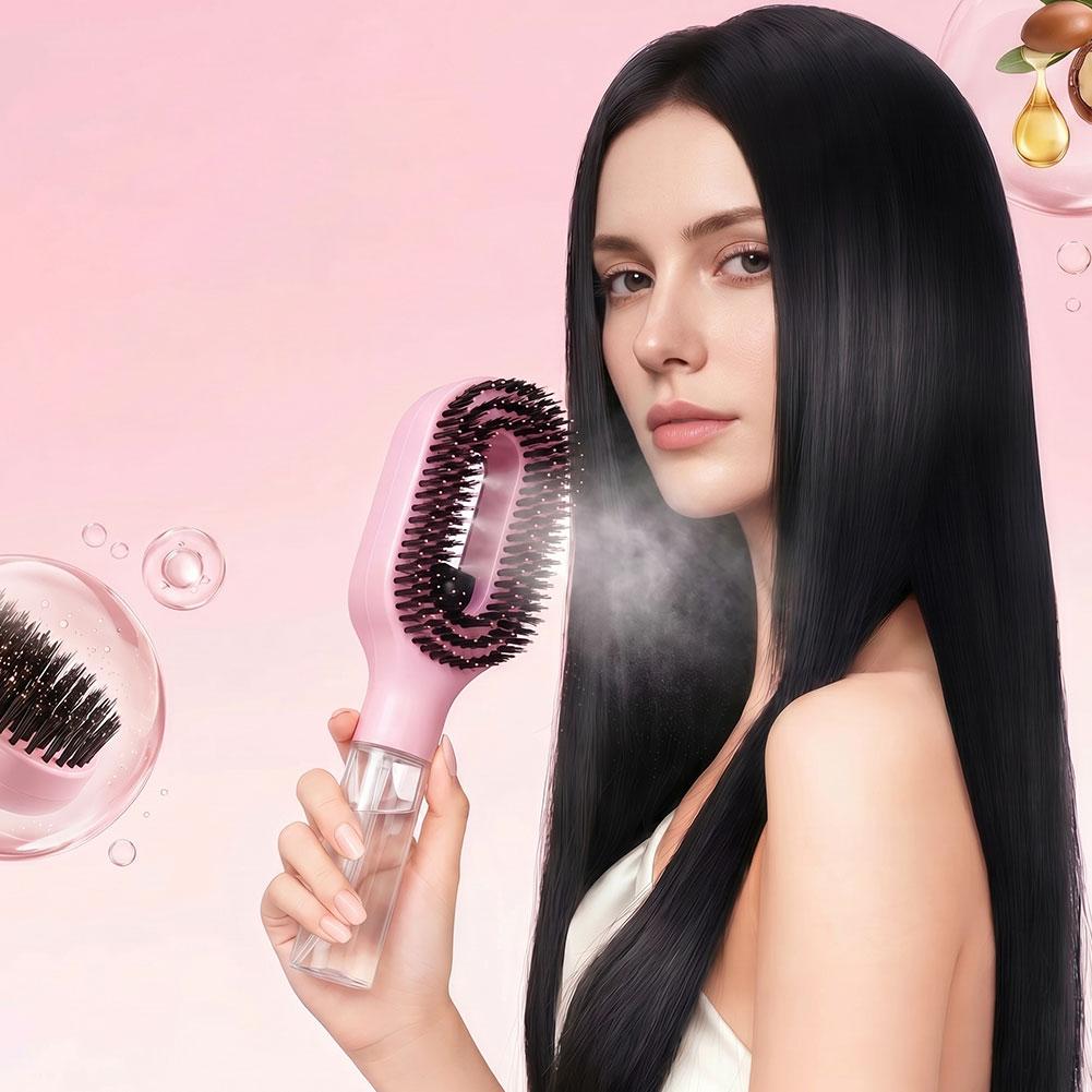 2 in 1 Spray Hair Brush Detang - Oil Mister Spray Bottle review and price