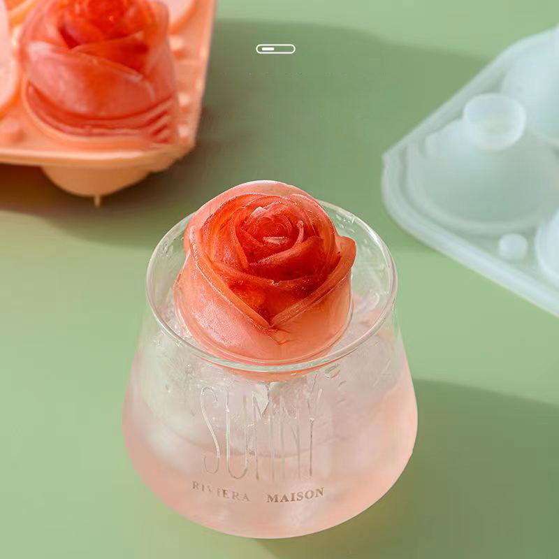 3D Rose Ice Molds 4 Holes Ice  - Kitchen Gadgets Ninja review and price