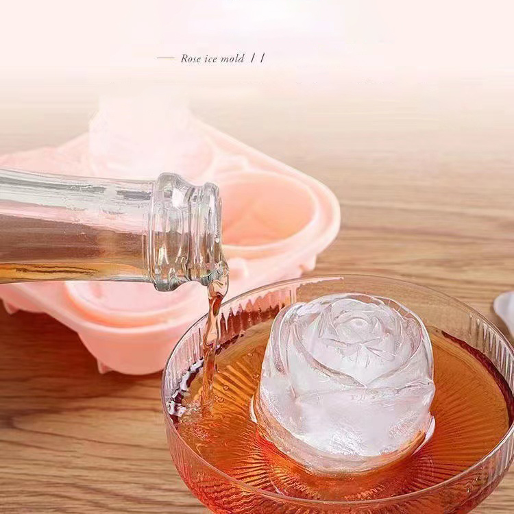 3D Rose Ice Molds 4 Holes Ice  - Kitchen Gadgets Ninja review and price