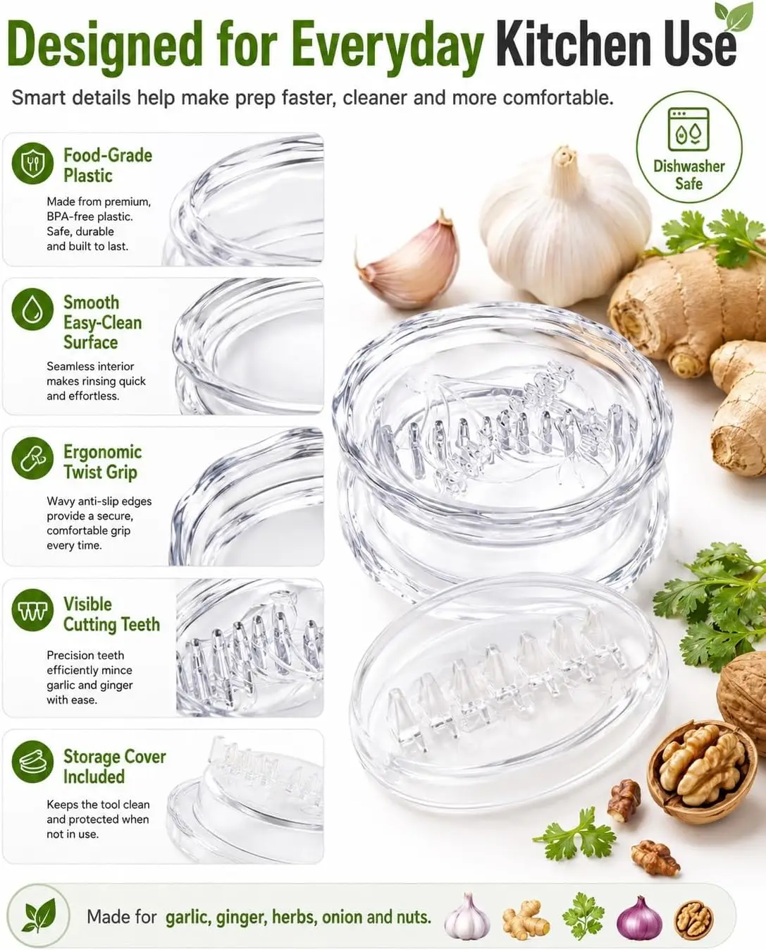 2PCS Clear Manual Garlic Twist - Manual Garlic Press review and price