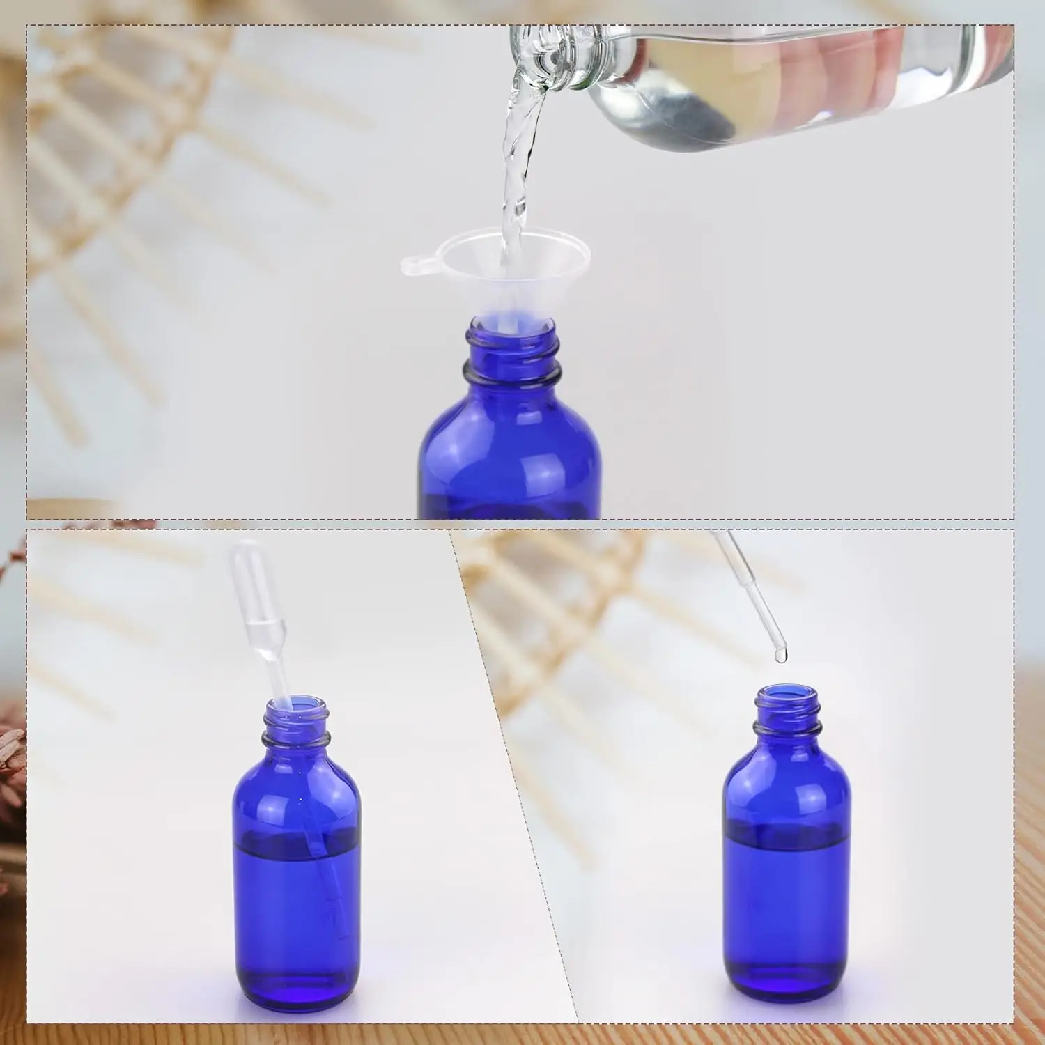 1 Piece 5ml /100ml Blue Glass  - Oil Mister Spray Bottle review and price